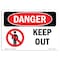Signmission Safety Sign, OSHA Danger, 7" Height, 10" Width, Keep Out, Landscape, D-L-1399 OS-DS-D-710-L-1399 - alternate 1